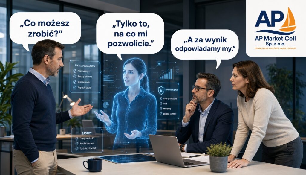 Agent AI w firmie – ludzie określający zakres działania, uprawnienia i odpowiedzialność sztucznej inteligencji